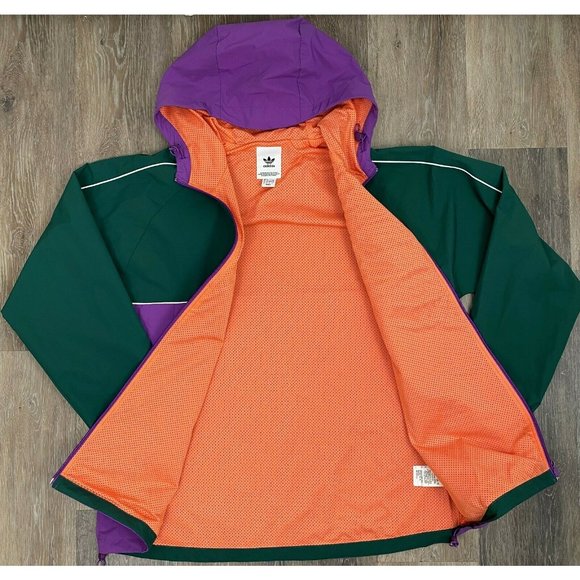 Adidas Originals Samstag Shell Jacket GREEN PURPLE Men's size Large EC9319 - Picture 9 of 12